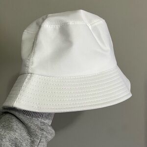 White and pink bucket hats